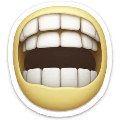 Smiley face with a gap in the teeth  sticker