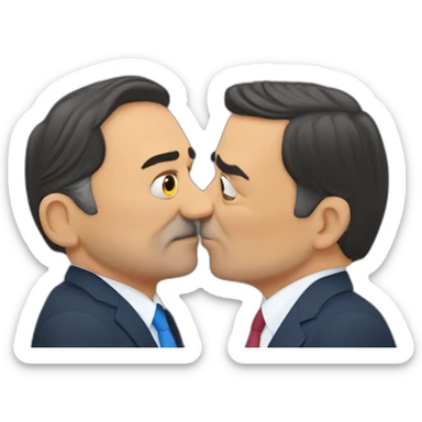 mariano rajoy and pedro sanchez kissing sticker