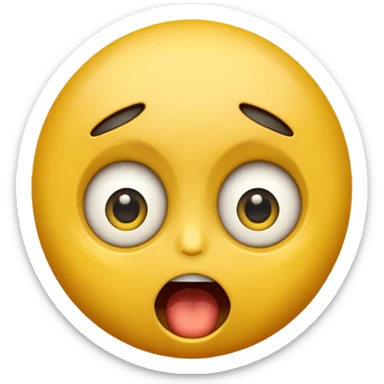 a face with a large opened mouth in emoji of whatsapp syle sticker