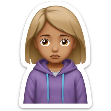 poor begger little girl sticker