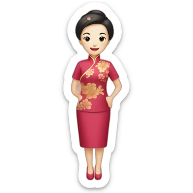 Qi pao sticker