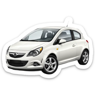 Opel Corsa weiß sticker