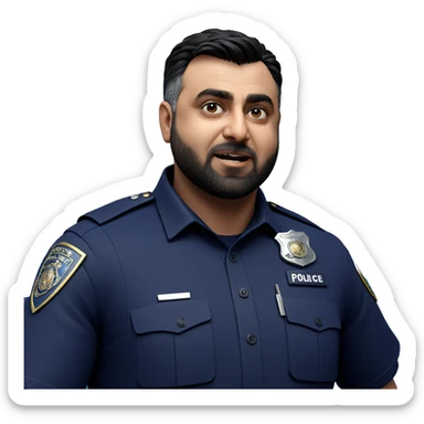 police officer portrait close up sticker