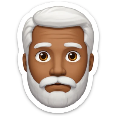 Hombre marrón con la pelada blanca y barba sticker