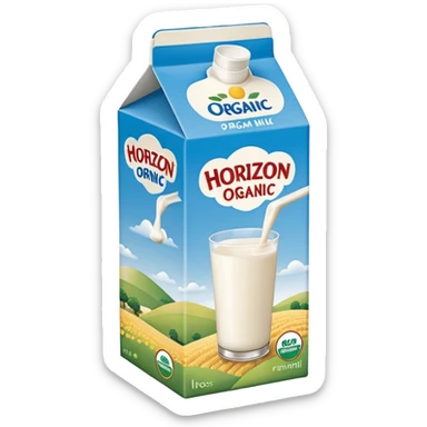 Horizon organic whole milk sticker