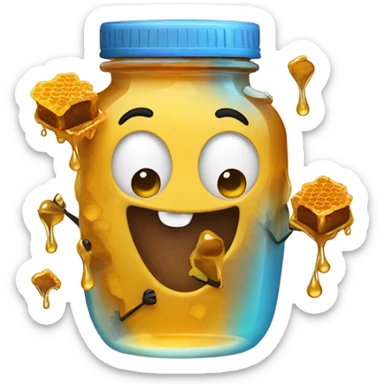emoji eating wild honey sticker
