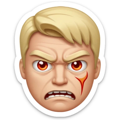 Personal mío con mi rostro ENOJADA sticker