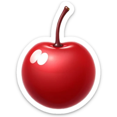 metallic dark red cherry candy sticker