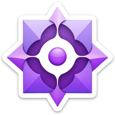 
purple and cian symbol correct sticker