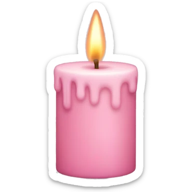 light pink candle sticker