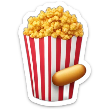Pop corn dog sticker