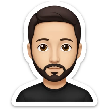 AJ McLean with dark brown long hair sticker