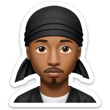 2Pac only face and durage sticker