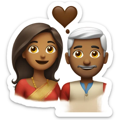 coffee dating indian couple sticker