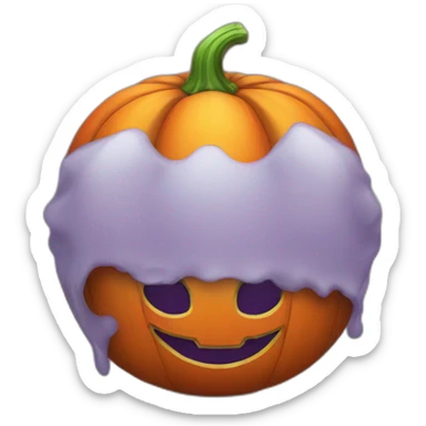 Cute halloween pumpkin sticker
