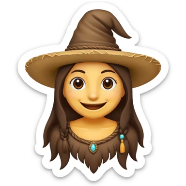 Quiero un mono con sombrero de bruja sticker
