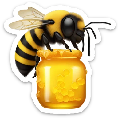 bumblebee eating honey sticker