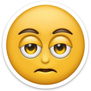 Emoji poking its own eye sticker