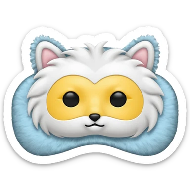fluffy sleep mask sticker