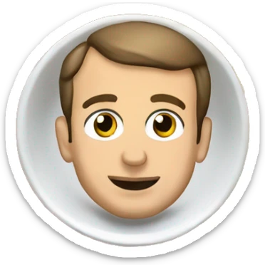 Emmanuel macron qui mange du riz sticker