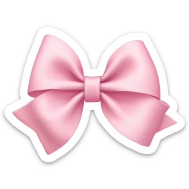 light pink bow on light pink bow sticker
