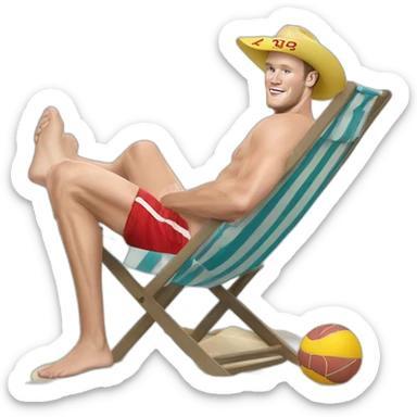 Jonathan Toews as a beach bum sticker