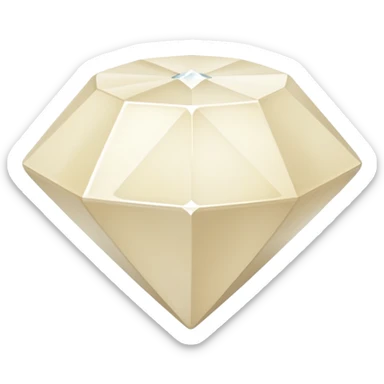 diamond shape carved from ivory. square tilted 45 degrees sticker
