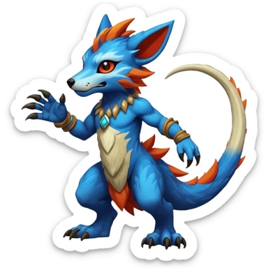 Anthro Vernid-WickerBeast-Protogen-Primagen-Fakémon Full Body sticker