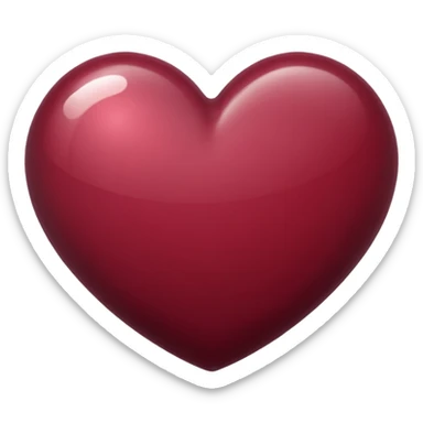 Burgundy  heart￼ sticker