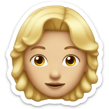blonde girl with halo and horns sticker