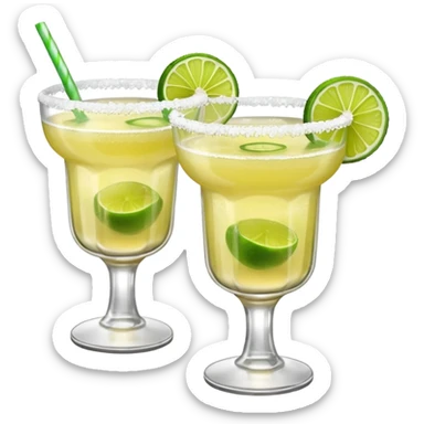 margaritas. one normal and one spicy  sticker