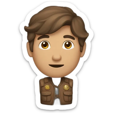 Un homme brun faisant du tir à l’arc sticker