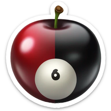 Two 8 ball cherries sticker