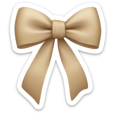 Bow beige sticker