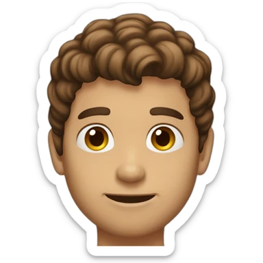 Brown hair 36 years old guy sticker