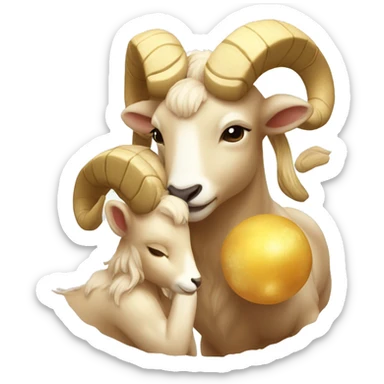 Aries y piscis sticker