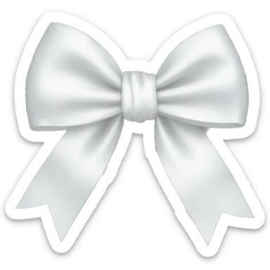 white satin bow sticker