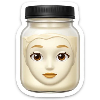 hair mask in a jar without face, only the white product WITHOUT FACE  sticker