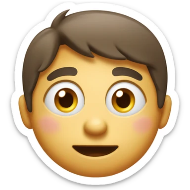 cute shy emoji sticker