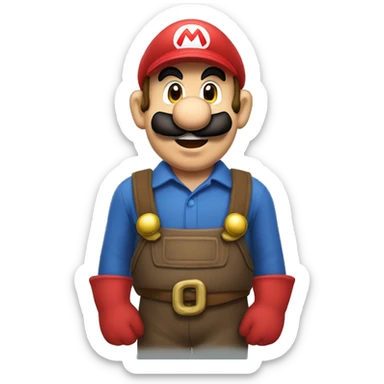 super mario fom Peru sticker