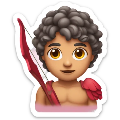 cupid face no bow and arrow sticker