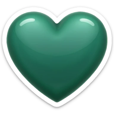 koyu yeşil kalp sticker