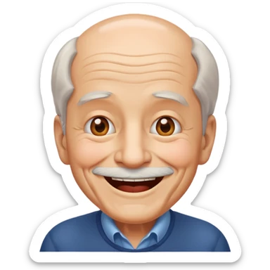 Puedes  hacer un abuelo en emoji sticker