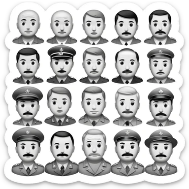 glorifying crime.

Deliverables:  
15 individual emoji files.  

Optional: A preview sheet showing all emojis together.

Inspiration: Soviet propaganda art, prison tattoo archives, films like "The Cold Summer of 1953", and gray-scale aesthetics of Gulag-era photography.

 sticker