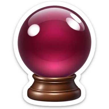 magic glass ball burgundy  sticker