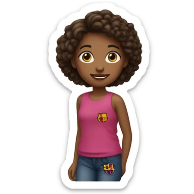 Barcelona girl sticker