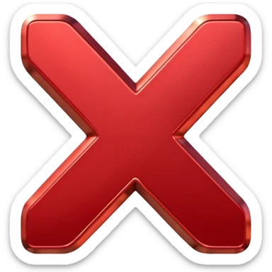 hashtag symbol red 3d sticker