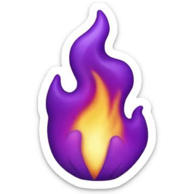 purple fire sticker