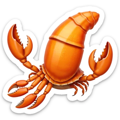 🦞🐚 una claw saliendo del emoji de shell sticker