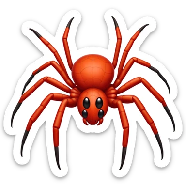 Genera una araña roja sticker